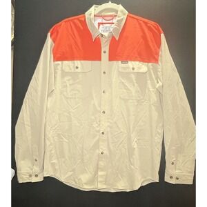 Woolrich Fieldstone Mens Large Button Up Shirt Outdoor Fishing